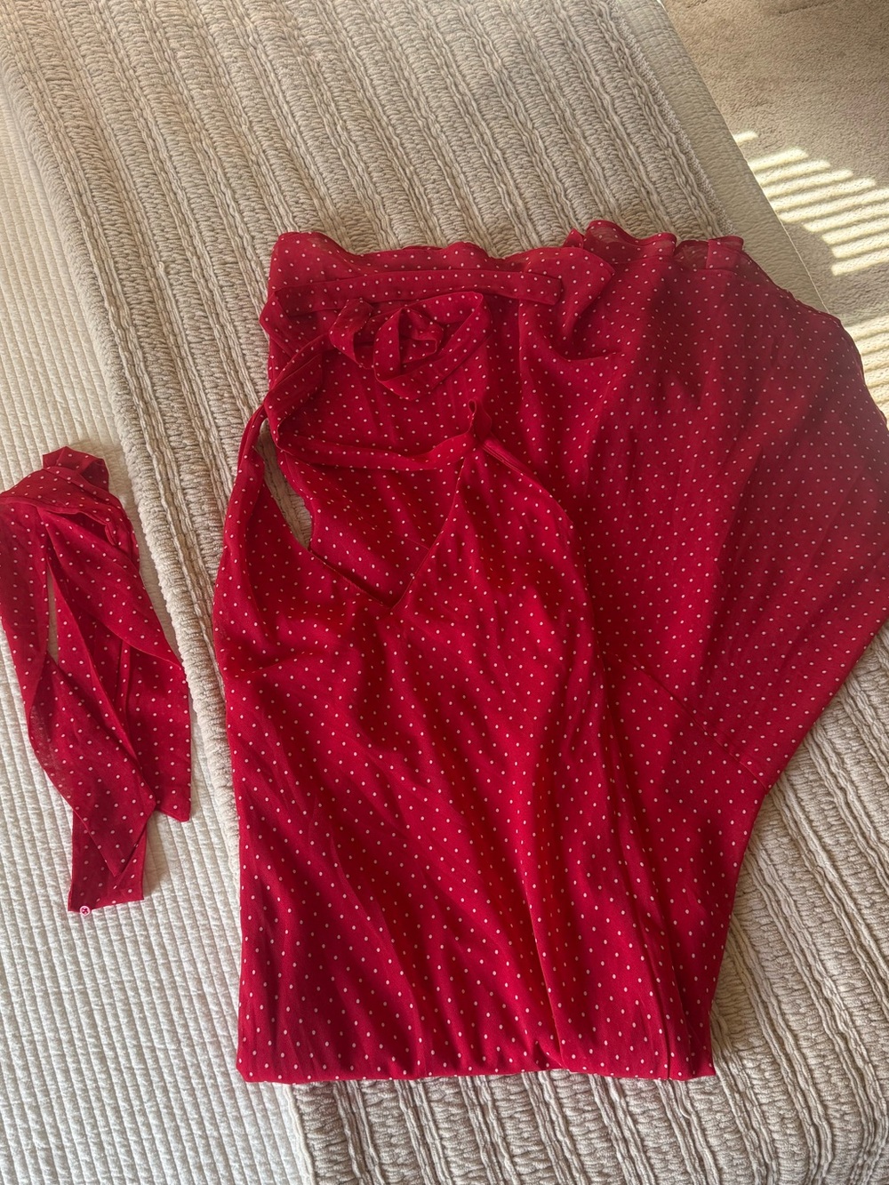 Red Polka Dot Maxi Dress